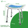 Siege de douche ergonomique a hauteur reglable en Aluminum HDPE bleu - vounat.shop
