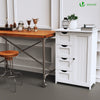 Meuble de salle de bain rangement 4 tiroirs 1 porte 82x55x30cm blanc - vounat.shop