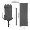 Parasol Jardin Double Aluminium 150 x 300 cm gris - vounat.shop