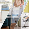 Panier a linge pliable 145L avec sac intérieur cadre bambou et couvercle beige - vounat.shop