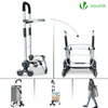 Chariot de courses pliable monte escalier aluminium avec sac isotherme gris - vounat.shop