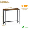 Console table style industriel en metal et MDF 75x24x75 cm Marron - vounat.shop