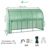 Serre de jardin hivernage murale adossee avec bache PE 300x100x180cm vert - vounat.shop