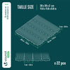 Lot de 22 dalles clipsables exterieures 30x30cm modulaire plastique anthracite - vounat.shop