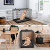 Cage pour chien pliable avec 2 portes verrouillable plateau amovible et housse de protection 107x70x78cm - vounat.shop