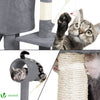 Arbre à Chat 154cm avec Griffoir Plateforme Niche XXL Gris - vounat.shop