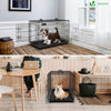Cage pour chien pliable avec 2 portes verrouillable plateau amovible et housse de protection 92x58x64cm - vounat.shop