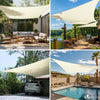 Voile d'ombrage Rectangulaire en Polyester Imperméable avec Kit de Montage 3x2m Beige - vounat.shop