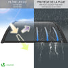 Auvent de porte marquise 100x80 cm en Polycarbonate anti UV Anthracite - vounat.shop
