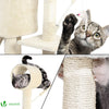 Arbre à Chat 154cm avec Griffoir Plateforme Niche XXL Beige - vounat.shop
