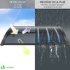 Auvent de porte marquise 120x80 cm en Polycarbonate anti UV Anthracite - vounat.shop
