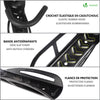 Lot de 4 supports de velo mural rangement suspendu noir - vounat.shop