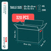 Lot de 20 cartons de demenagement stockage 45L Fabrique en France 50x30x30cm - vounat.shop