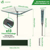 Etendoir a Linge Exterieur Rotatif avec housse de protection et Surface etendage 50m Gris - vounat.shop