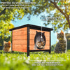 Maison pour Chat en bois avec toit bitumé et entrée en forme d'oreilles de chat - vounat.shop