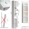 Meuble rangement salle de bain Haut colonne 180x20x20cm MDF blanc - vounat.shop