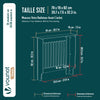 Cache radiateur en MDF avec lattes et etagere 78×19×82 cm Blanc Chêne - vounat.shop