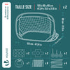Lot de 2 buts de football 4 en 1 pliable pop up avec cibles 120x80x80cm noir - vounat.shop