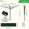 Etendoir a Linge Exterieur Rotatif avec housse de protection et Surface etendage 45m Noir - vounat.shop