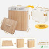 Panier a linge en bambou rectangulaire double compartiments avec couvercle 100L - vounat.shop