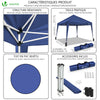 Tonnelle de jardin 3x3m pliable Bleu avec sac de transport - vounat.shop
