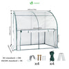 Serre de jardin hivernage murale adossee avec bache PE 200x100x180cm blanc - vounat.shop