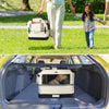 Sac transport pliable chien chat caisse cage portable 60x44x44cm beige - vounat.shop