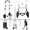 Chariot de course pliable aluminium 2 roues avec sac isotherme noir - vounat.shop