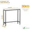 Console table style industriel en metal et MDF 75x24x75 cm Blanc - vounat.shop
