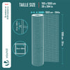 Grillage a maille soude en acier gaine PVC 25mm fil 1mm 1x10m vert - vounat.shop
