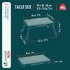 Marche pied pliable en acier portable plateforme antiderapante 38x26cm blanc - vounat.shop