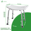 Siege de douche ergonomique a hauteur reglable en Aluminum HDPE blanc - vounat.shop