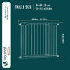 Barriere de securite a pression sans percage Largeur 88-96cm Metal blanc - vounat.shop