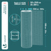 Grillage a maille soude en acier galvanise 25mm fil 1 mm 1x25m metal - vounat.shop