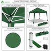 Tonnelle de jardin 3x3m pliable verte avec sac de transport - vounat.shop