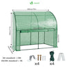 Serre de jardin hivernage murale adossee avec bache PE 200x100x180cm vert - vounat.shop