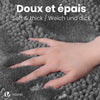 Lot de 2 Tapis de Bain Antidérapant chenille microfibre 60x90cm gris - vounat.shop