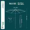 Parasol de jardin inclinable avec aeration et sac bandouliere 270cm vert olive - vounat.shop