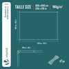 Bâche de Protection en Polyéthylène resistant et impermeable 180g/m² blanche 6x8m - vounat.shop