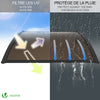 Auvent de porte marquise 120x80 cm transparent en Polycarbonate anti UV Marron - vounat.shop