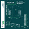 Tonnelle de jardin renforcée 3x3m pliable Barnum avec 4 parois latérales et fenêtres vert - vounat.shop