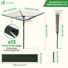 Etendoir a Linge Exterieur Rotatif avec housse de protection et Surface etendage 50m Noir - vounat.shop