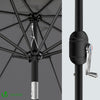 Parasol inclinable 2.70 x 2.40m avec housse de protection gris - vounat.shop