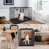 Cage pour chien pliable avec 2 portes verrouillable plateau amovible et housse de protection 122x75x81cm - vounat.shop