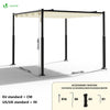 Pergola retractable 3x3m en metal et toile Polyester haute densite 180g/m2 beige - vounat.shop