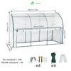Serre de jardin hivernage murale adossee avec bache PE 300x100x180cm blanc - vounat.shop