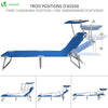 Transat pare soleil Lot de 2 pcs bleu - vounat.shop