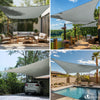 Voile d'ombrage Rectangulaire en Polyester Imperméable avec Kit de Montage 3x2m Gris - vounat.shop