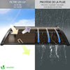 Auvent de porte marquise 120x80 cm transparent en Polycarbonate anti UV Marron - vounat.shop