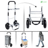 Chariot de course pliable aluminium 2 roues avec sac isotherme gris - vounat.shop